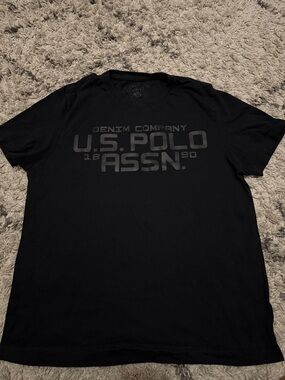U.S. Polo Assn. Black Short-Sleeve Logo Tee